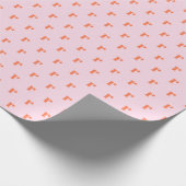 Modern Monogram Initial Letter Pastel Pink Orange Cadeaupapier (Hoek)