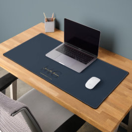 Modern Monogram Initialen Donkerblauw Professional Bureaumat