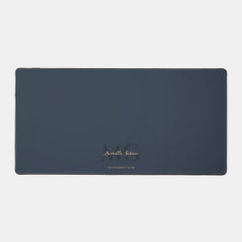 Modern Monogram Initialen Donkerblauw Professional Bureaumat