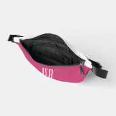 Modern Monogram Initialen Roze Wit Heuptasje (Open)