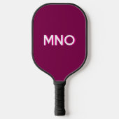 Modern Monogram Initials Drop Shadow Cherry Pink Pickleball Paddle (Voorkant)