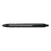 Modern Monogram Initials Professional Black Gold Zwarte Inkt Pen (Achterkant)