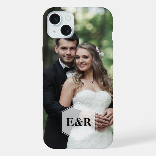Modern Monogram iPhone Hoesje (Achterkant)