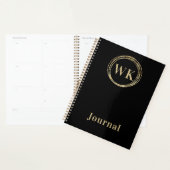 Modern Monogram Journal Zwart Goud Planner (Display)