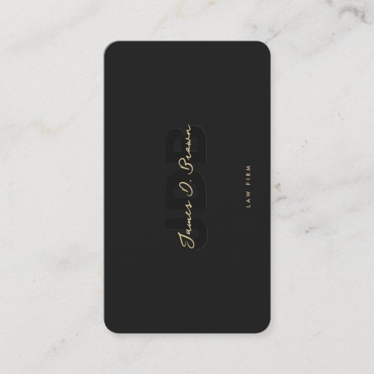 Modern Monogram Juridisch kantoor Advocaat Zwart G Visitekaartje (Voorkant)