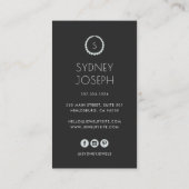 Modern Monogram Ketting Logo | Ontwerp van juwelen Visitekaartje (Achterkant)