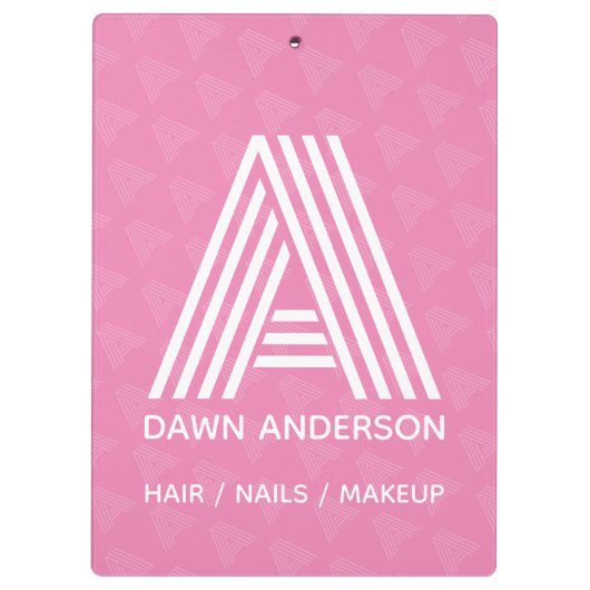 Modern monogram klembord (Achterkant)