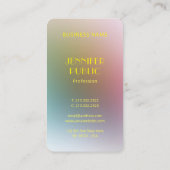  Modern Monogram Kleurrijke Sjabloon Visitekaartje (Achterkant)