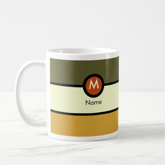 Modern Monogram koffie-Mok Koffiemok (Links)
