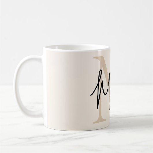 Modern Monogram Koffiemok (Links)