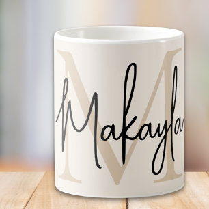 Modern Monogram  Koffiemok