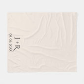 Modern Monogram koppel huwelijksgeschenk Huwelijks Fleece Deken (Voorkant (Horizontaal))