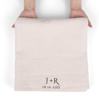 Modern Monogram koppel huwelijksgeschenk Huwelijks Fleece Deken