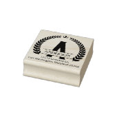 Modern Monogram Laurel, Aangepast retouradres Rubberstempel (Stempel)