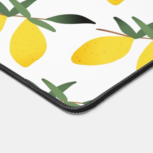 Modern Monogram Lemon Citrus Bureaumat (Hoek)