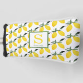 Modern Monogram Lemon Citrus Golfheadcover (Voorkant)