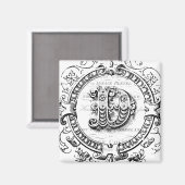 modern monogram letter D Magneet (Voorkant / Achterkant)
