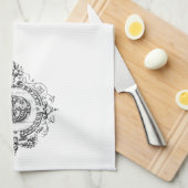 modern monogram letter D Theedoek (Quarter Fold)
