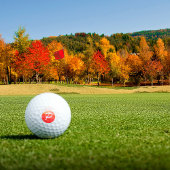 Modern monogram letter P sinaasappel koraal roze Golfballen