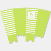 Modern Monogram Light Green Stripes Family Reunion Bedankdoosjes (Ongevouwen)