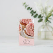 Modern Monogram Logo Bakery Pastry Chef Visitekaartje (Staand voorkant)