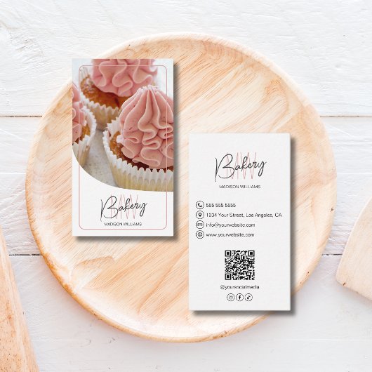 Modern Monogram Logo Bakery Visitekaartje