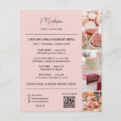 Modern Monogram Logo Bakkerij Menu QR Code (Voorkant)