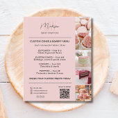 Modern Monogram Logo Bakkerij Menu QR Code