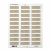 Modern Monogram Logo Beige Consultant Etiket (Full Sheet)