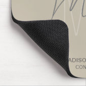 Modern Monogram Logo Beige Consultant Muismat (Hoek)