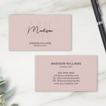 Modern Monogram Logo Blush Pink Consultant