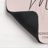 Modern Monogram Logo Blush Roze Consultant Muismat (Hoek)