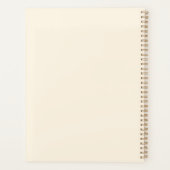 Modern Monogram Logo Cream Professional Business Planner (Achterkant)