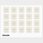 Modern Monogram Logo Crème Consultant Sticker (Vel)