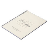 Modern Monogram Logo Crème Tane Consultant Notitieboek (Linkerzijde)