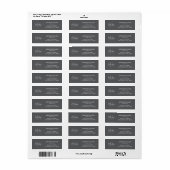 Modern Monogram Logo Grijs Consultant Adres Etiket (Full Sheet)