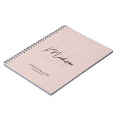 Modern Monogram Logo Roze Roze Consultant Notitieboek (Linkerzijde)