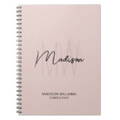Modern Monogram Logo Roze Roze Consultant Notitieboek (Voorkant)