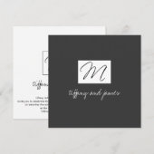 Modern Monogram Logo Uitnodiging voor het Huwelijk (Voorkant / Achterkant)