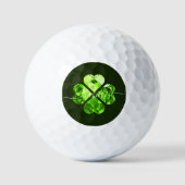 Modern Monogram Lucky Golf Lucky Clover Golfballen (Voorkant)