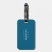 Modern Monogram Luggage Tag Bagagelabel (Achterkant verticaal)