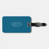  Modern Monogram Luggage Tag Bagagelabel (Achterkant horizontaal)