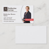 Modern, Monogram, Makelaar, Vastgoed, Foto Visitekaartje (Voorkant / Achterkant)