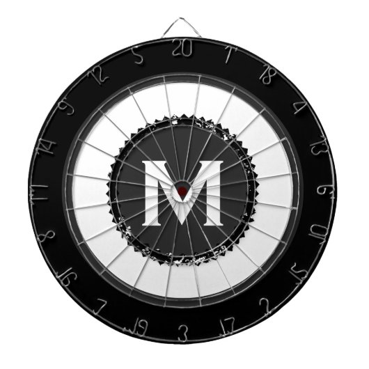 Modern Monogram Man Cave Dartbord (Voorkant)