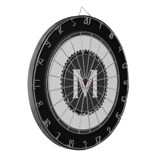 Modern Monogram Man Cave Dartbord (Voorkant Links)