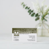 Modern Monogram - Manna Visitekaartje (Staand voorkant)