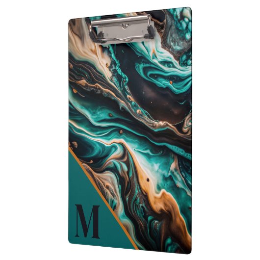 Modern Monogram Marmer Klembord (Links)