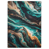 Modern Monogram Marmer Klembord (Achterkant)