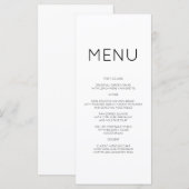 Modern Monogram Menu (Voorkant / Achterkant)