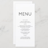 Modern Monogram Menu werd (Voorkant / Achterkant)